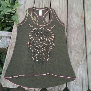 ⛵5/$15 Cute Owl Tank Top Jr's Sz 3/5